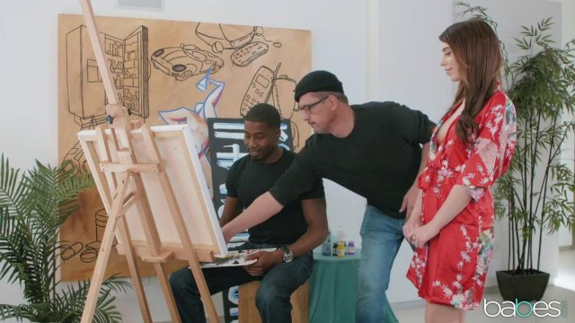 Превью Темнокожий художник отымел свою модель в киску для вдохновения № 35184